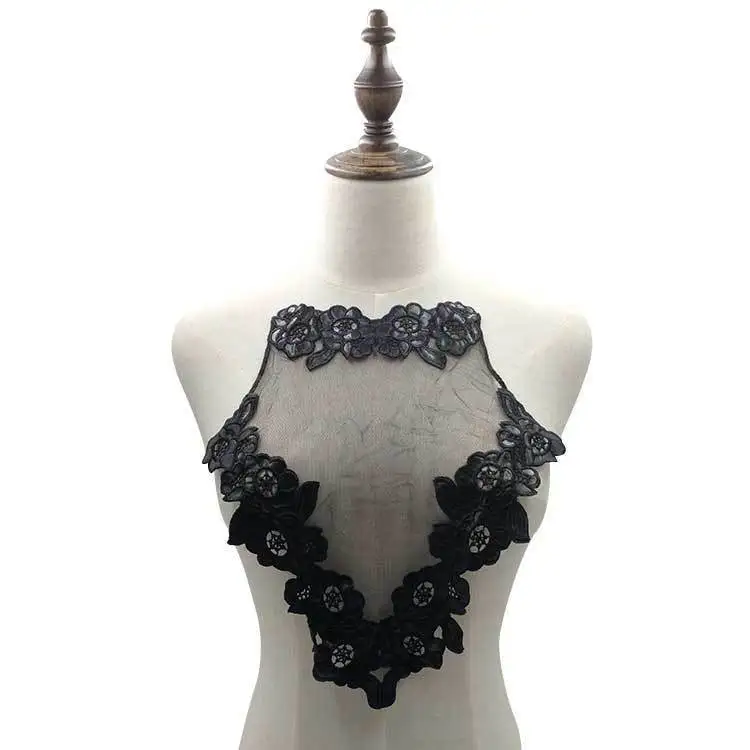 1PCS Embroidery Lace Neckline Collar Black Flowers Trim Dress Sewing Applique Guipure Fabrics DIY Blouse Patches Embellishments
1PCS Embroidery Lace Neckline Collar Black Flowers Trim Dress Sewing Applique Guipure Fabrics DIY Blouse Patches Embellishments