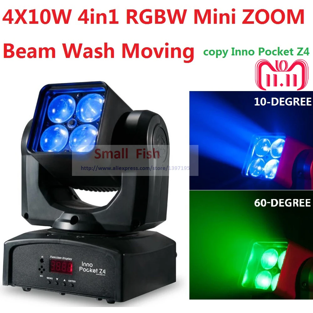 ADJ Inno Pocket Mini ZOOM Moving Head Light 4x10W 4in1 RGBW 10-60 Degree Beam Wash Stage Effect Disco DJ DMX Party Club Lights
ADJ Inno Pocket Mini ZOOM Moving Head Light 4x10W 4in1 RGBW 10-60 Degree Beam Wash Stage Effect Disco DJ DMX Party Club Lights