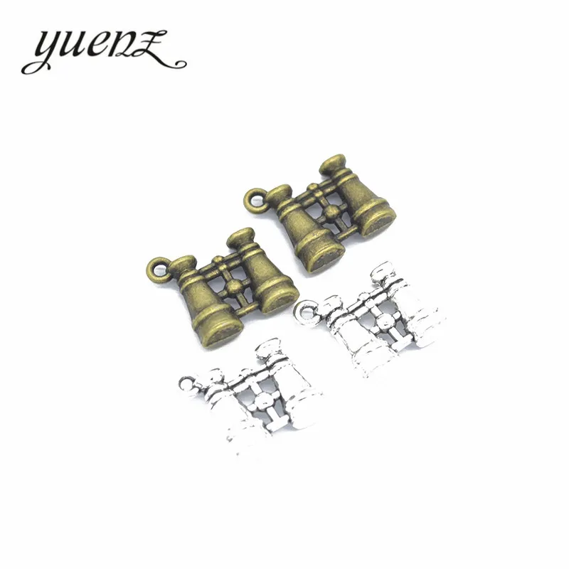

YuenZ 10pcs Antique silver Plated Zinc Alloy Necklaces Pendants telescope Charms Diy Handmade Jewelry Findings 15*15mm J223