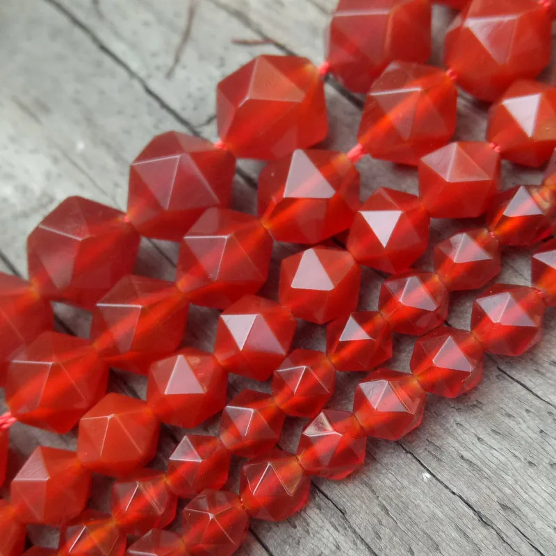 

4-12mm Round Faceted Red Agates Beads Natural Stone Beads For Jewelry Making beads Bracelets 15inch Needlework DIY Beads Trinket