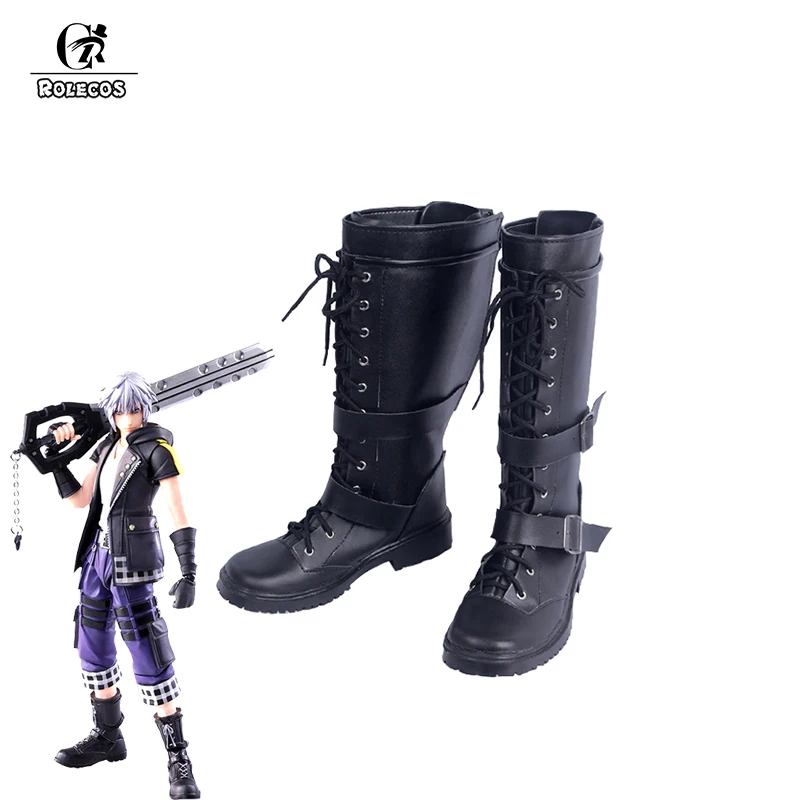 Обувь для костюмированной вечеринки ROLECOS Game Kingdom Hearts черные мужские высокие