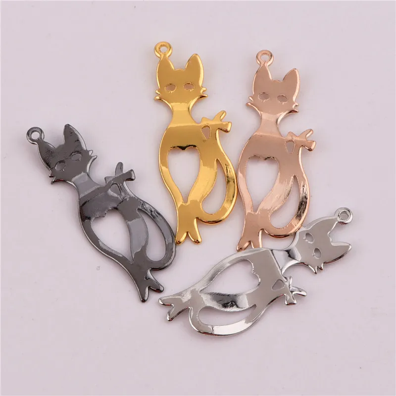 10*29.5mm 50pcs Copper Material gold color Blank Cat charm Simple Cat charm for necklace Pendant for DIY
10*29.5mm 50pcs Copper Material gold color Blank Cat charm Simple Cat charm for necklace Pendant for DIY