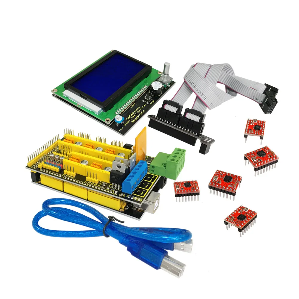 Free shippng!Keyestudio 3 D DIY Printer Kit For Arduino With RAMPS 1.4+Mega 2560+5xA4988 Motor driver+LCD 12864 Controller
Free shippng!Keyestudio 3 D DIY Printer Kit For Arduino With RAMPS 1.4+Mega 2560+5xA4988 Motor driver+LCD 12864 Controller