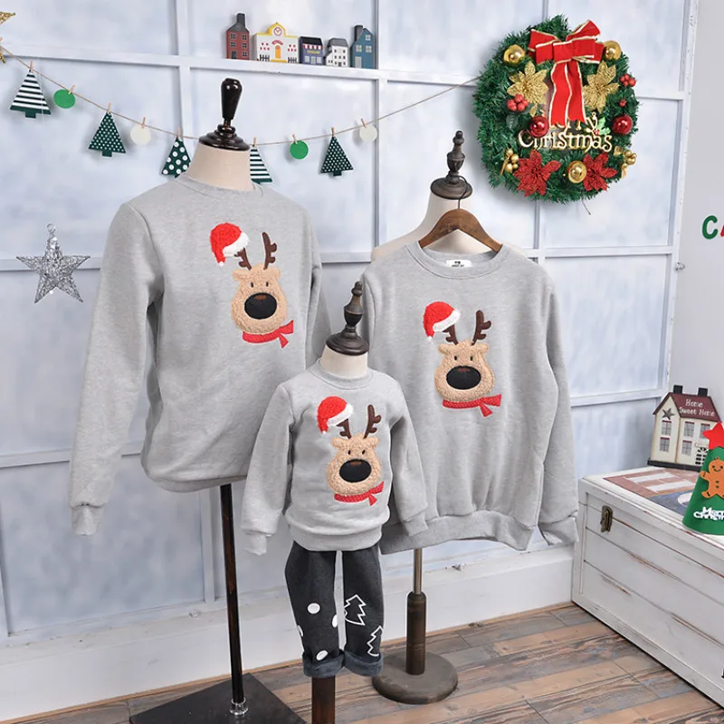 Parents and Children Cashmere Clothes Baby Girl Boy Pile Red Hat Christmas Deer Garment Suit Fashion Family Matching Clothes
Parents and Children Cashmere Clothes Baby Girl Boy Pile Red Hat Christmas Deer Garment Suit Fashion Family Matching Clothes