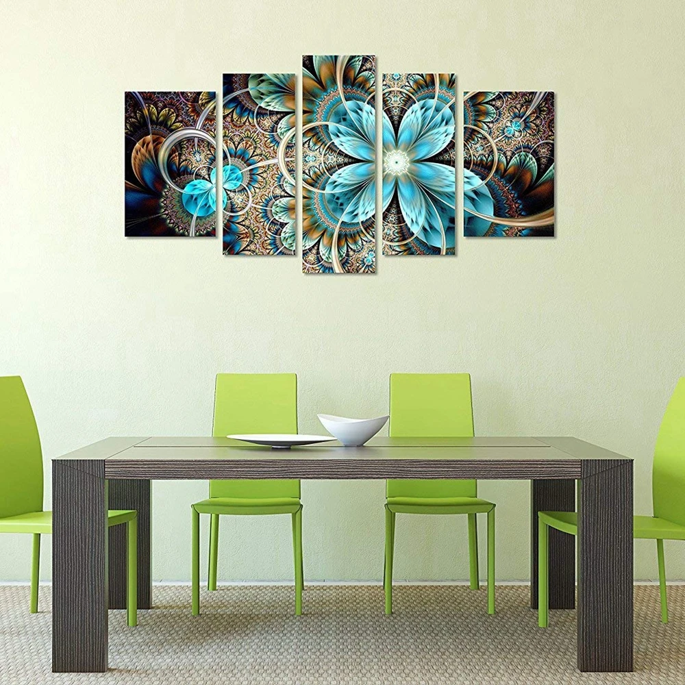 Dropship 5 Panels Abstract Dark Yellow and Blue Fractal Flower Painting for Room Wall Decor Flowers Home Decor Canvas Wall Art
Dropship 5 Panels Abstract Dark Yellow and Blue Fractal Flower Painting for Room Wall Decor Flowers Home Decor Canvas Wall Art