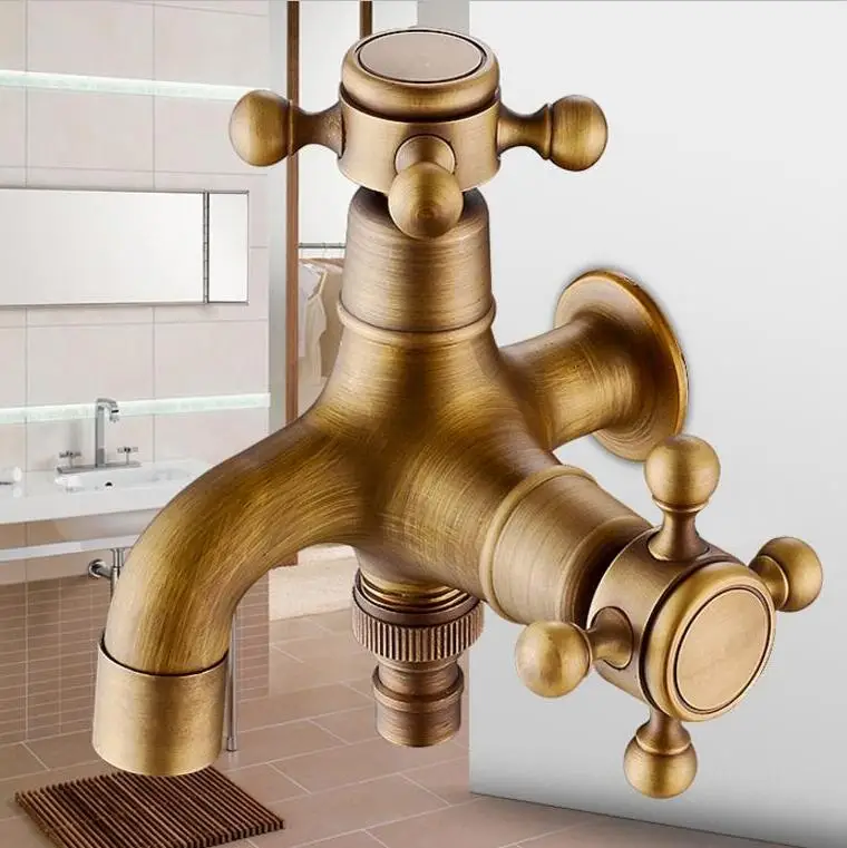 New Antique Bronze total brass double use washing machine faucet,garden & Bathroom Wall Mounted basin faucet with cross handle
New Antique Bronze total brass double use washing machine faucet,garden & Bathroom Wall Mounted basin faucet with cross handle