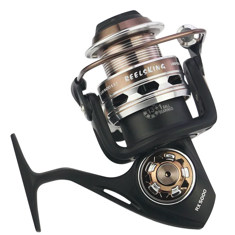 WOEN RX5000-9000 All metal Sea fishing Fish Wheel stainless steel 13+1BB Anti-seawater Carbon cloth brakes Spinning wheel | Спорт и