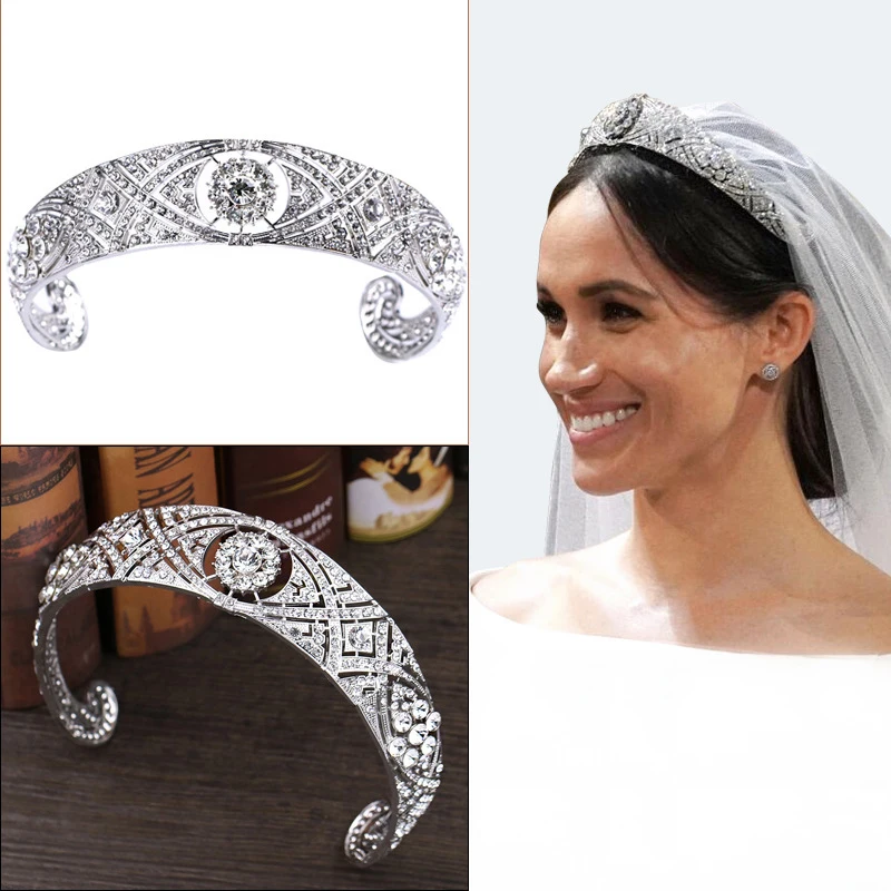 

King and Queen Crown Wedding Tiara Hair Accessories Princess Tiaras and Crowns Headband Hairband Rhinestone Hair Band Jewelry
