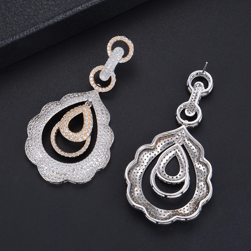 Three Colors Fashion Waterdrop Hollow Pierced Cubic Zirconia Dangle Drop Earrings For Women Girls
Three Colors Fashion Waterdrop Hollow Pierced Cubic Zirconia Dangle Drop Earrings For Women Girls