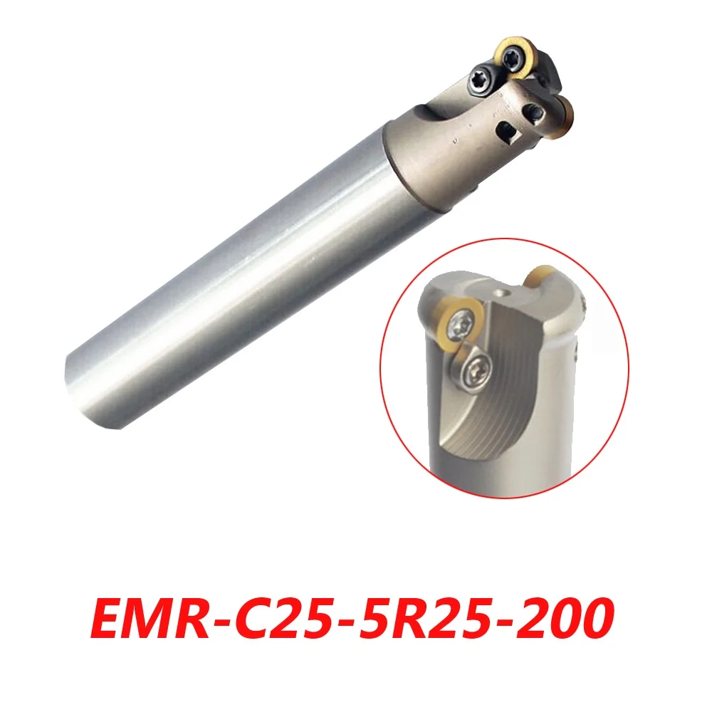 Free Shipping EMR-C25-5R25-200 Indexable Face Milling Cutter Tools For RPMW1003MO Carbide Inserts
Free Shipping EMR-C25-5R25-200 Indexable Face Milling Cutter Tools For RPMW1003MO Carbide Inserts