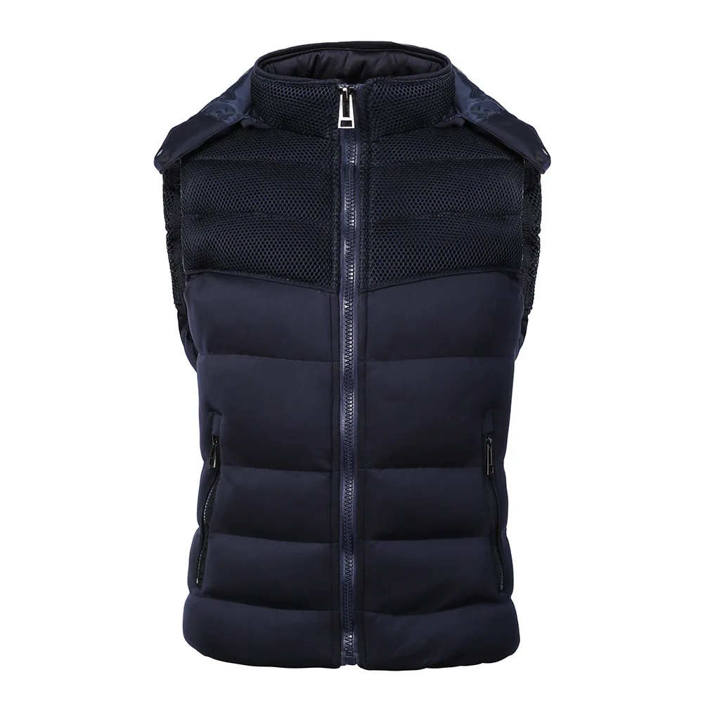 2019 New Mens Black Sleeveless Jacket Winter Casual Cotton-padded Down Vest Male Slim Thickening hooded Waistcoat 082908
2019 New Mens Black Sleeveless Jacket Winter Casual Cotton-padded Down Vest Male Slim Thickening hooded Waistcoat 082908