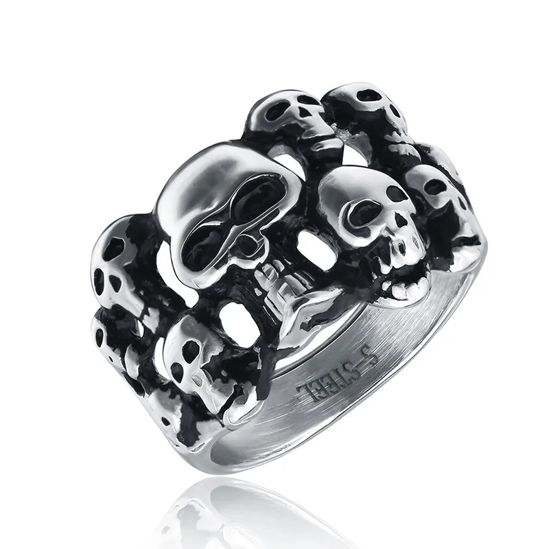 Stainless steel Punk Rock Skull Soul Leader Style Ring Men Gothic Skull Bone Biker Band Ring
Stainless steel Punk Rock Skull Soul Leader Style Ring Men Gothic Skull Bone Biker Band Ring