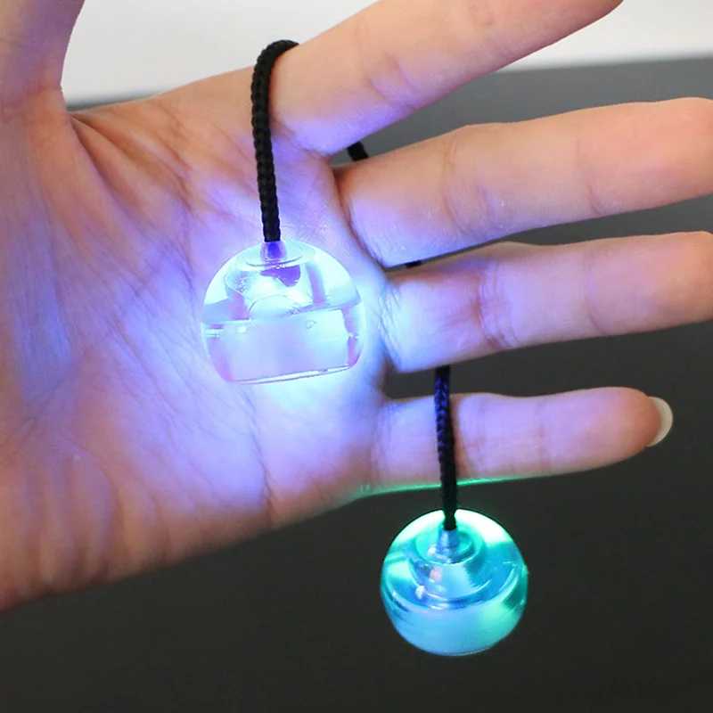 1pc 2 Balls Funny Fingers Decompression Toys for Kids Yoyo Led Lights Colorful Ball Birthday Halloween Christmas Gifts|yoyo toys|toy yoyoyoyo led |