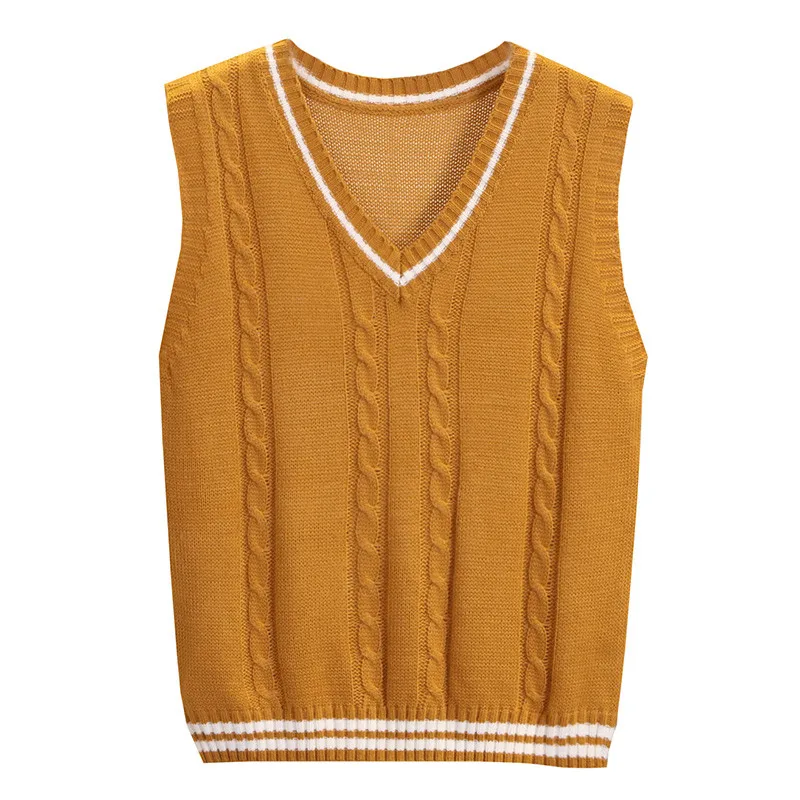 College Style Chic Vest 2018 Autumn Students Sleeveless Sweater Short V-neck Knit Vest Female Preppy Style Sweet Girls Pullovers
College Style Chic Vest 2018 Autumn Students Sleeveless Sweater Short V-neck Knit Vest Female Preppy Style Sweet Girls Pullovers