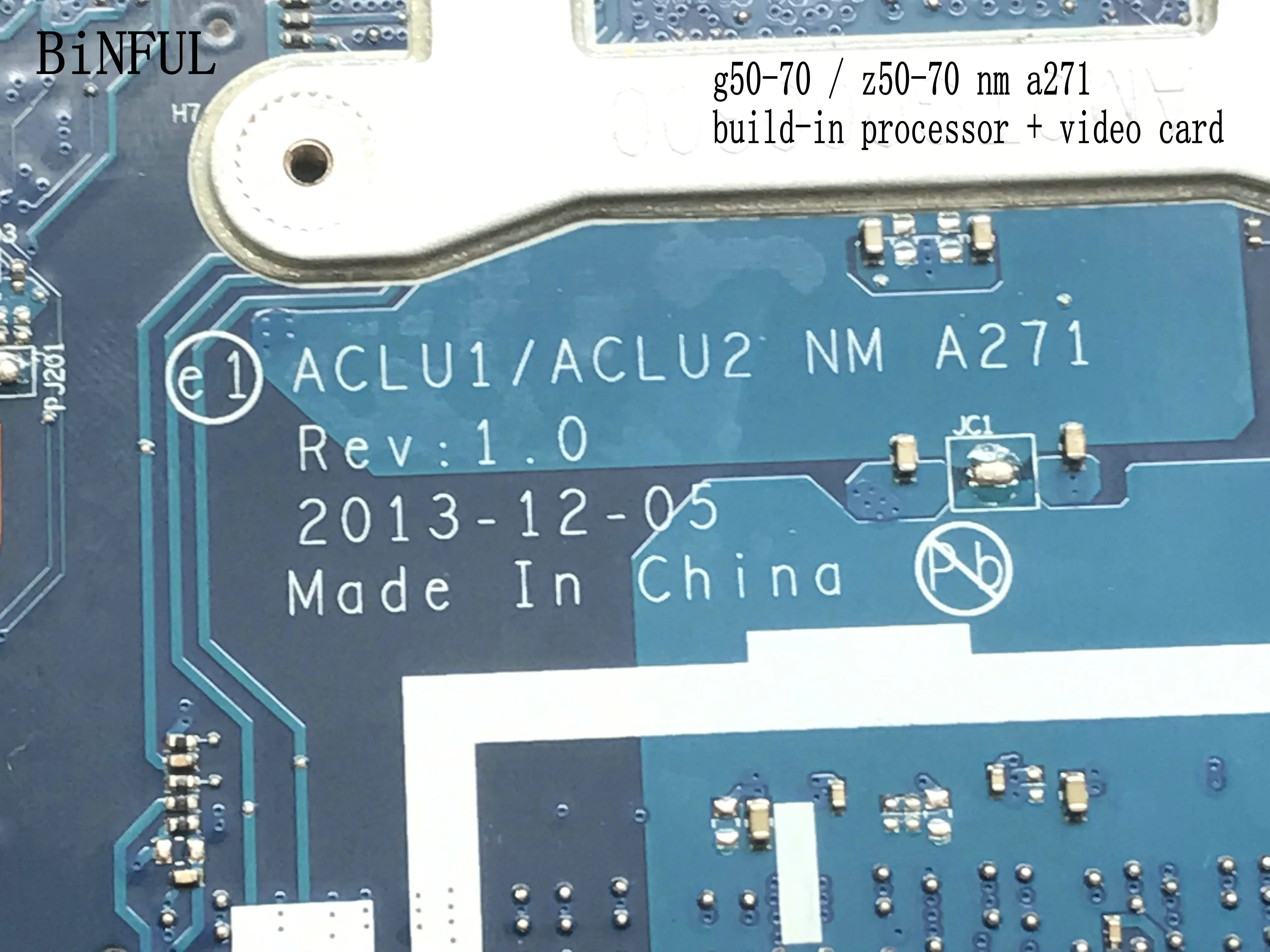 Доступная материнская плата ACLU1 / ACLU2 для ноутбука LENOVO NM-A271 CPU3558U /2957U R5 M330 |