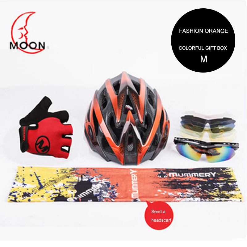 MOON Riding Bicycle Helmet Set Integrated With A Scarf Gloves Bag In-mould Technology
MOON Riding Bicycle Helmet Set Integrated With A Scarf Gloves Bag In-mould Technology