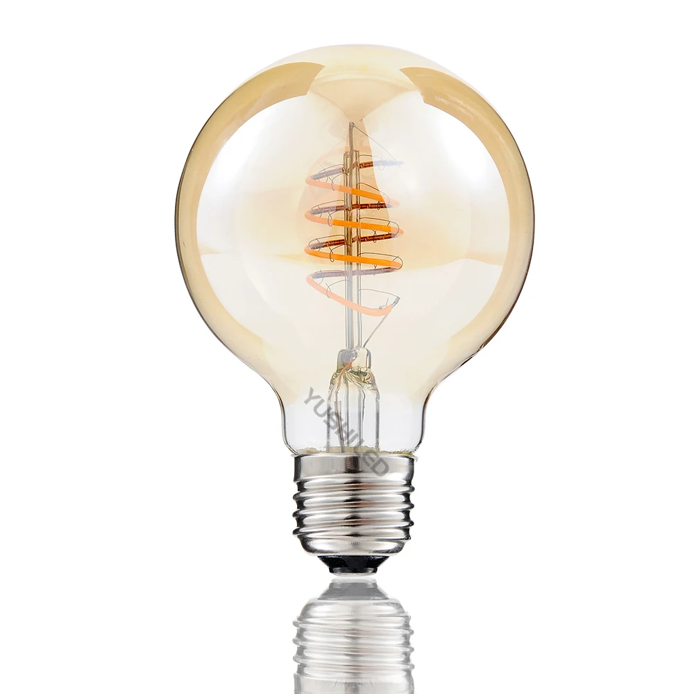 3PACK Dimmable Vintage Flexible Gild Glass LED Filament Bulb G25 G80 Spiral Lamp 2200K 4W LED Bulb 40W Equivalent Edison Bulb
3PACK Dimmable Vintage Flexible Gild Glass LED Filament Bulb G25 G80 Spiral Lamp 2200K 4W LED Bulb 40W Equivalent Edison Bulb