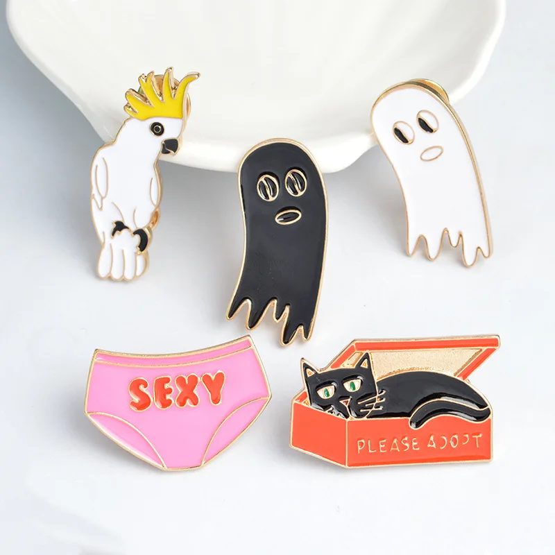 DoreenBeads Adopt Cat in Box Cute Underwear Parrot Ghost Brooch Denim Jacket Pin Buckle Shirt Badge Fashion Gift for Friend 1PC
DoreenBeads Adopt Cat in Box Cute Underwear Parrot Ghost Brooch Denim Jacket Pin Buckle Shirt Badge Fashion Gift for Friend 1PC