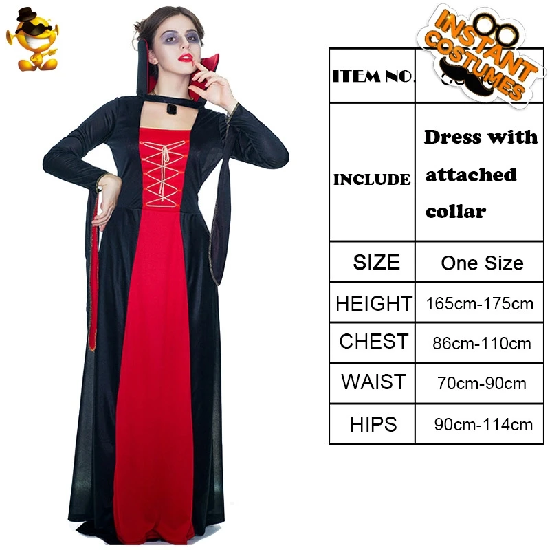 DSPLAY Sexy Midnight Vampire Halloween Party Costume Adult Long Dress Red&Black Cosplay Costumes For Women
DSPLAY Sexy Midnight Vampire Halloween Party Costume Adult Long Dress Red&Black Cosplay Costumes For Women