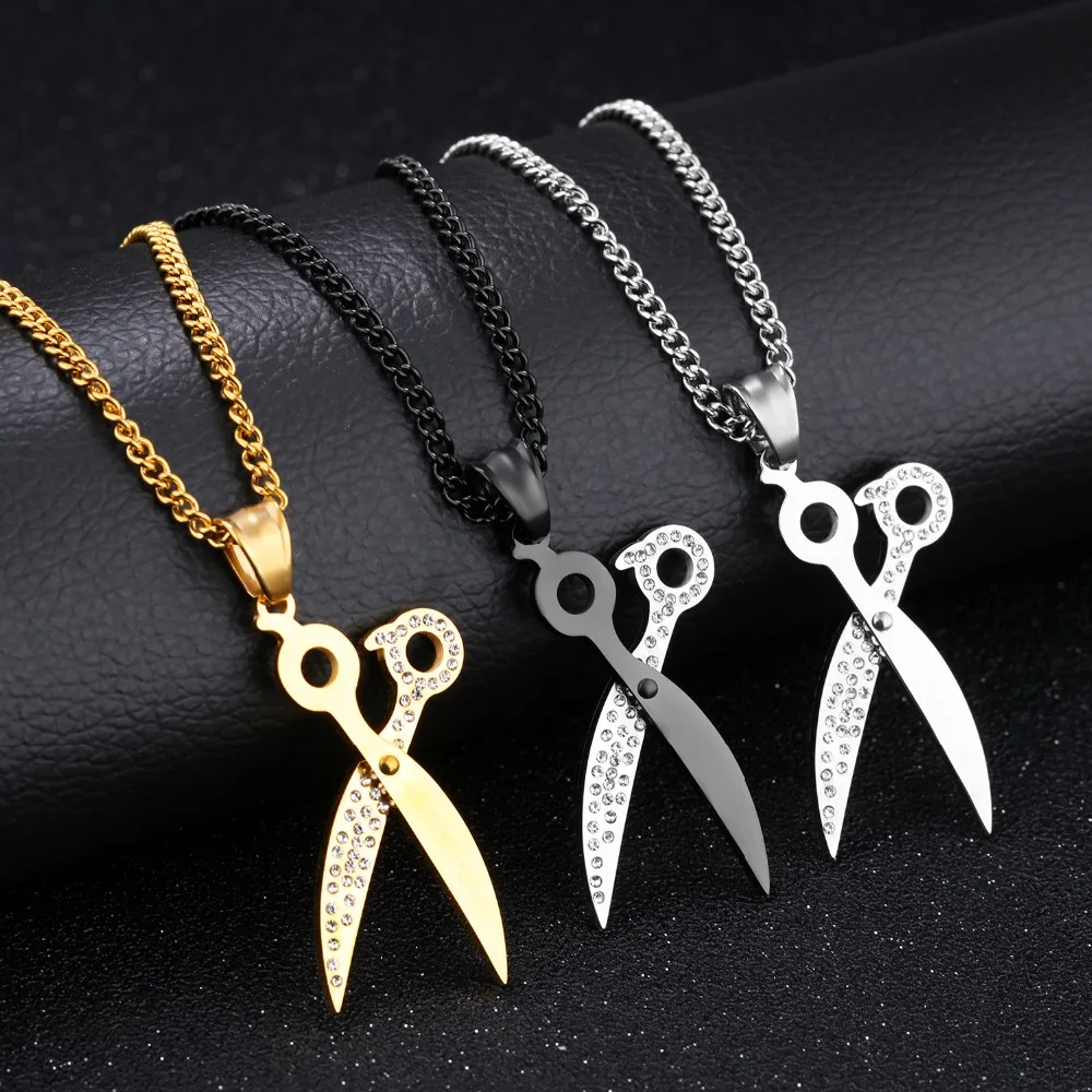 3 Color Choose! Drill-CZ Men's Women's Stainless Steel Scissors New Design Unisex's Rock Jewelry Accessories Statement Necklaces
3 Color Choose! Drill-CZ Men's Women's Stainless Steel Scissors New Design Unisex's Rock Jewelry Accessories Statement Necklaces