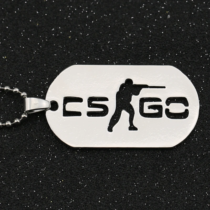 CS GO Necklace Counter Strike CSGO Logo Dog Tag Silver Color Pendant Fashion New Statement Stainless Steel Jewelry Men Wholesale
CS GO Necklace Counter Strike CSGO Logo Dog Tag Silver Color Pendant Fashion New Statement Stainless Steel Jewelry Men Wholesale