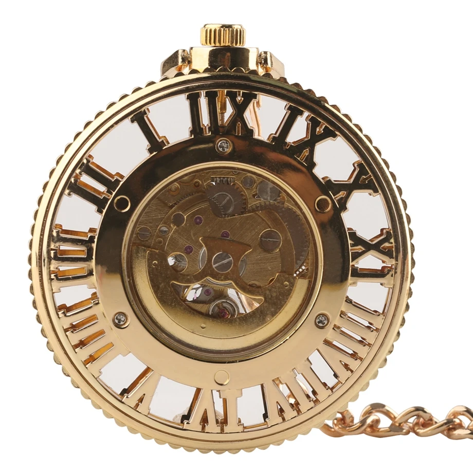 Hot Hollow Golden Elegant Automatic Hand Winding Mechanical Pocket Watch Fashion Luxury Fob Watches Gift for Women Men Ladies
Hot Hollow Golden Elegant Automatic Hand Winding Mechanical Pocket Watch Fashion Luxury Fob Watches Gift for Women Men Ladies