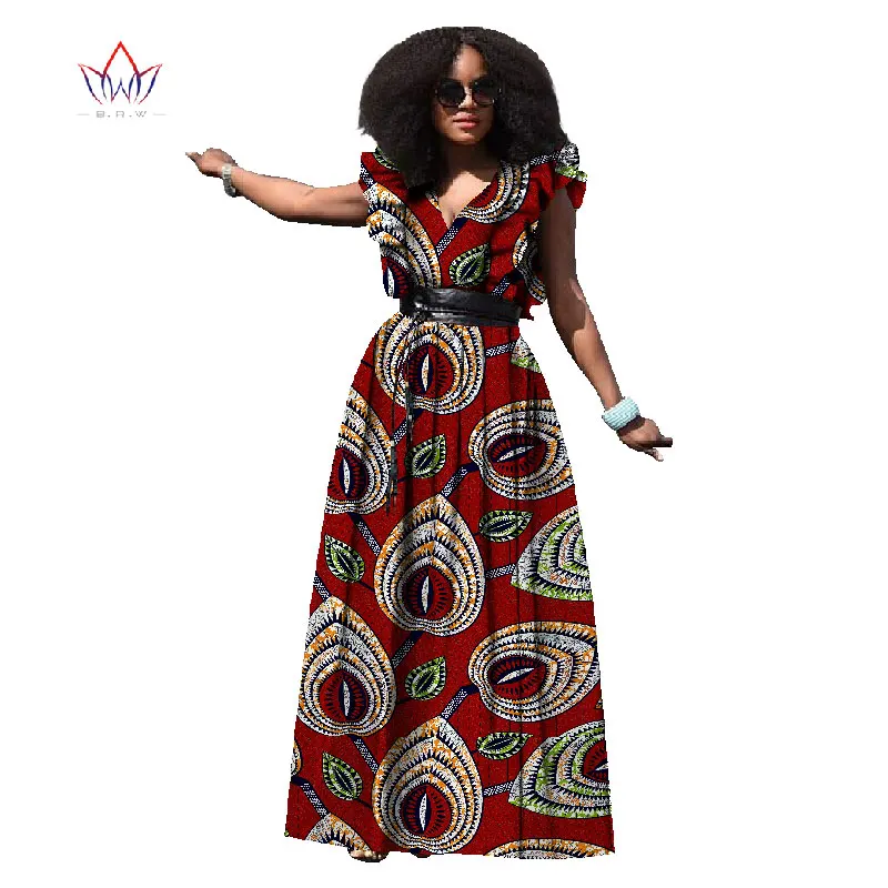 African Dresses for Women in African Clothing Dashiki Women Lotus Sleeve V-Neck Plus Size Women Clothing Maxi Dress BRW WY115
African Dresses for Women in African Clothing Dashiki Women Lotus Sleeve V-Neck Plus Size Women Clothing Maxi Dress BRW WY115