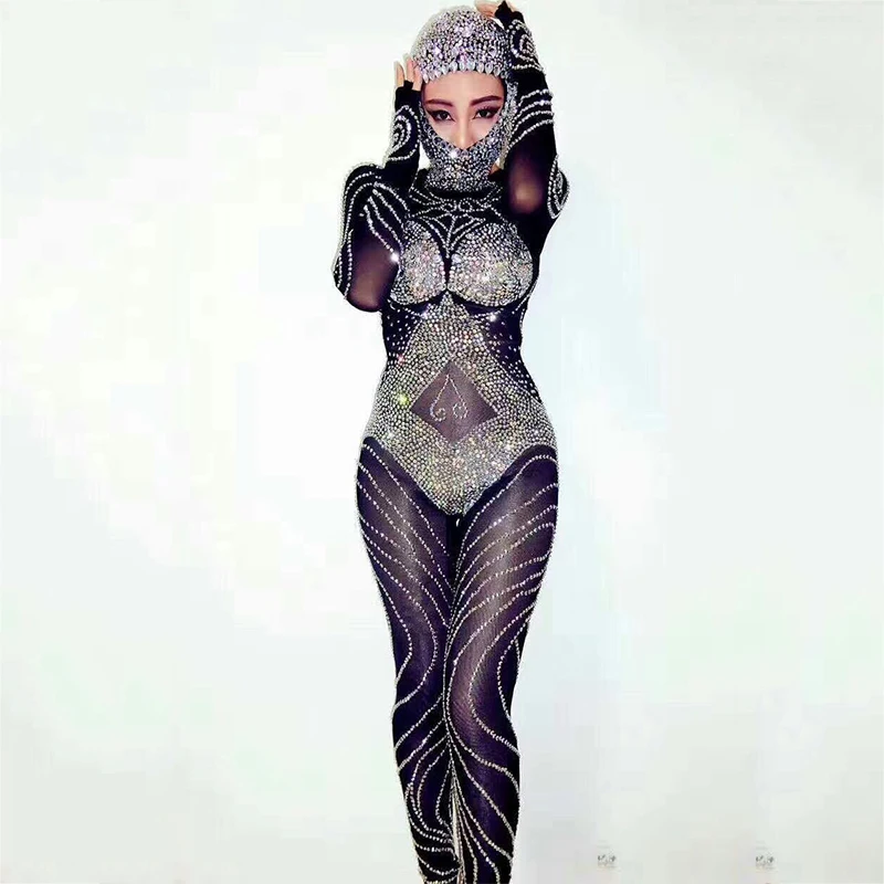 new sexy woman singer dj dancer performances long sleeve jumpsuit full rhinestone ds costumes high quality
new sexy woman singer dj dancer performances long sleeve jumpsuit full rhinestone ds costumes high quality