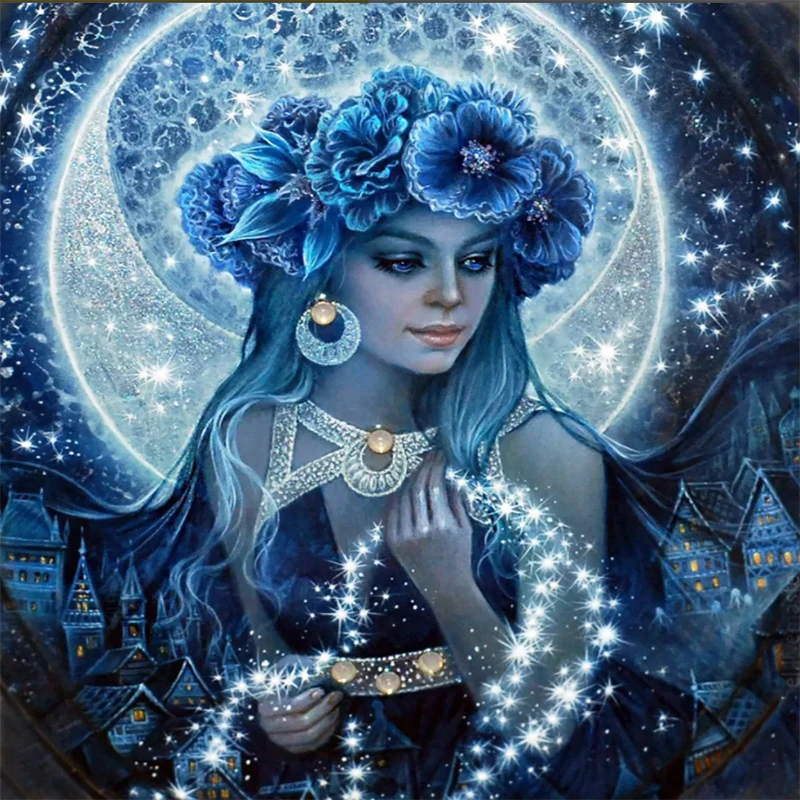 5D diy Full round diamond painting cross stitch Kits embroidery mosaic Angel girl pattern picture home Decor gift | Дом и сад