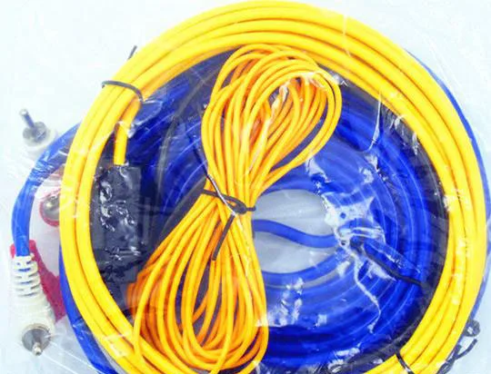 

Car Audio Wire Wiring Amplifier Subwoofer 60W 4m length Professional Speaker Installation Wires Cables Kit