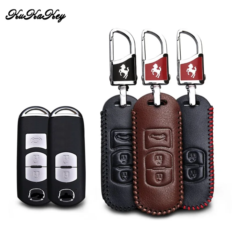 KUKAKEY 2/3 Buttons Leather Remote Car Key Fob Cover Case For Mazda 2 3 6 Axela Atenza CX-5 CX5 CX-7 CX-9 2014 2015 2016 2017
KUKAKEY 2/3 Buttons Leather Remote Car Key Fob Cover Case For Mazda 2 3 6 Axela Atenza CX-5 CX5 CX-7 CX-9 2014 2015 2016 2017