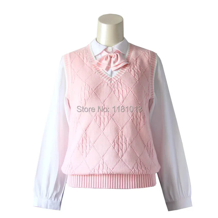 JK uniforms pullover sweater vest girls cute pink diamond twist style sweater vest
JK uniforms pullover sweater vest girls cute pink diamond twist style sweater vest