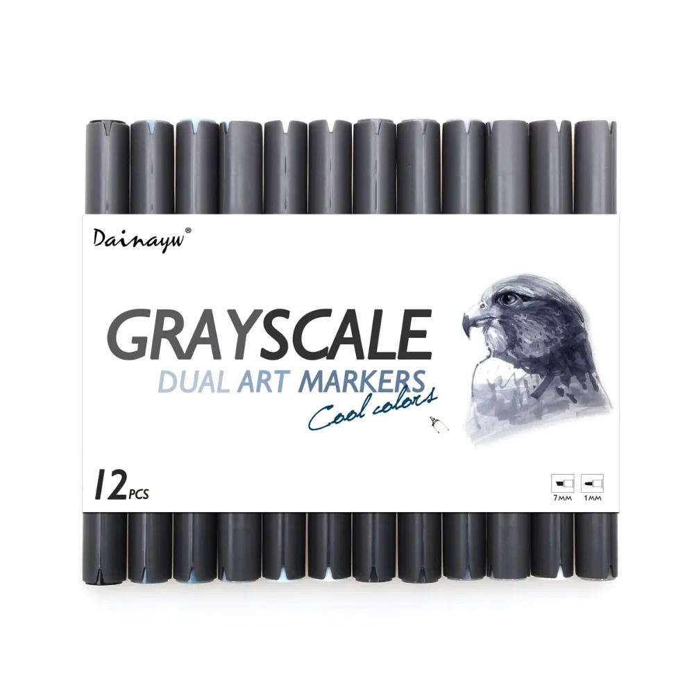 STA 12 Cool Grey Colors Art Markers Grayscale Artist Dual Head Markers Set for Brush Pen Painting Marker School Student Supplies
STA 12 Cool Grey Colors Art Markers Grayscale Artist Dual Head Markers Set for Brush Pen Painting Marker School Student Supplies
