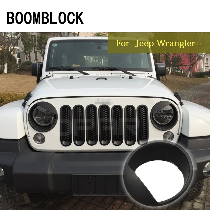 2pcs Auto Exterior Decoration ABS Front Headlights Trim Protective Cover Black Bezels For Jeep Wrangler Car Styling Accessories
2pcs Auto Exterior Decoration ABS Front Headlights Trim Protective Cover Black Bezels For Jeep Wrangler Car Styling Accessories