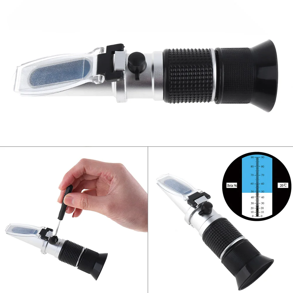 2 In 1 0-90% Brix Adjustable Sugar Beer Fruit Meter Refractometer with Pipette and Mini Screw Driver Support Manual Focusing
2 In 1 0-90% Brix Adjustable Sugar Beer Fruit Meter Refractometer with Pipette and Mini Screw Driver Support Manual Focusing