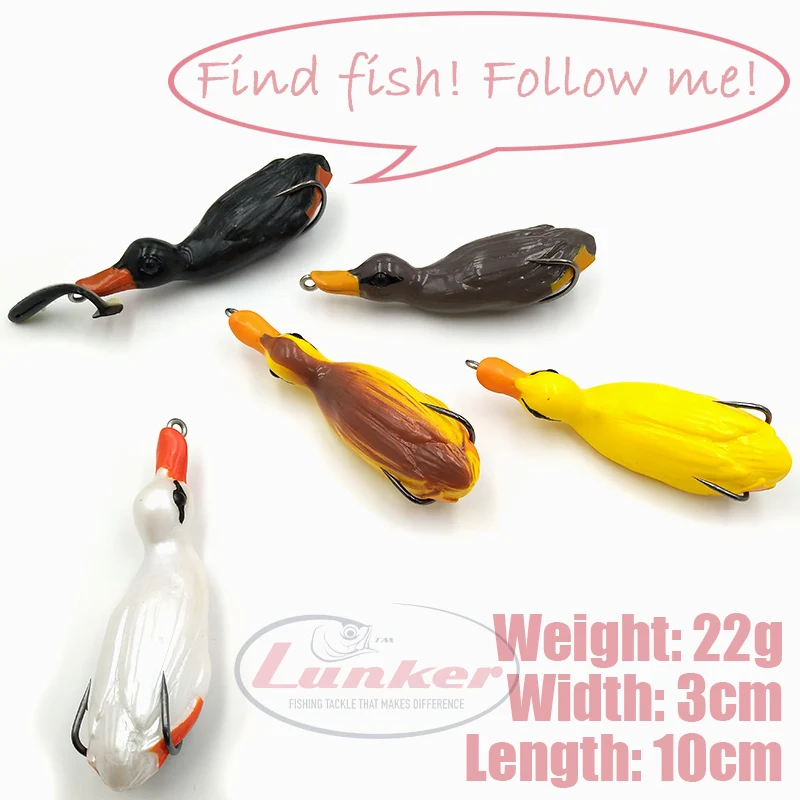 Рыболовная приманка Lunker duck 22 г 10 см рыба в виде кота со змеиной головой рыболовная