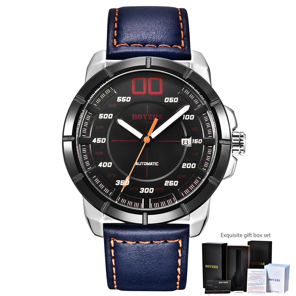 BOYZHE Mens Automatic Watch Power Reserve Mechanical Wristwatch Men Waterproof Fashion Brand relojes automaticos de hombre 2019
BOYZHE Mens Automatic Watch Power Reserve Mechanical Wristwatch Men Waterproof Fashion Brand relojes automaticos de hombre 2019
