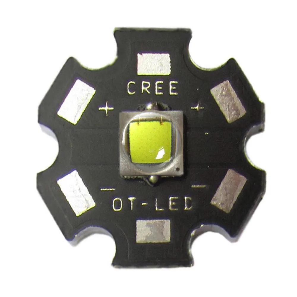 Оригинальный светодиодный светильник CREE XML XM-L L2 / XML T6 белого цвета, 10 Вт, 6500 К, со звездным основанием 20 мм
Оригинальный светодиодный светильник CREE XML XM-L L2 / XML T6 белого цвета, 10 Вт, 6500 К, со звездным основанием 20 мм
