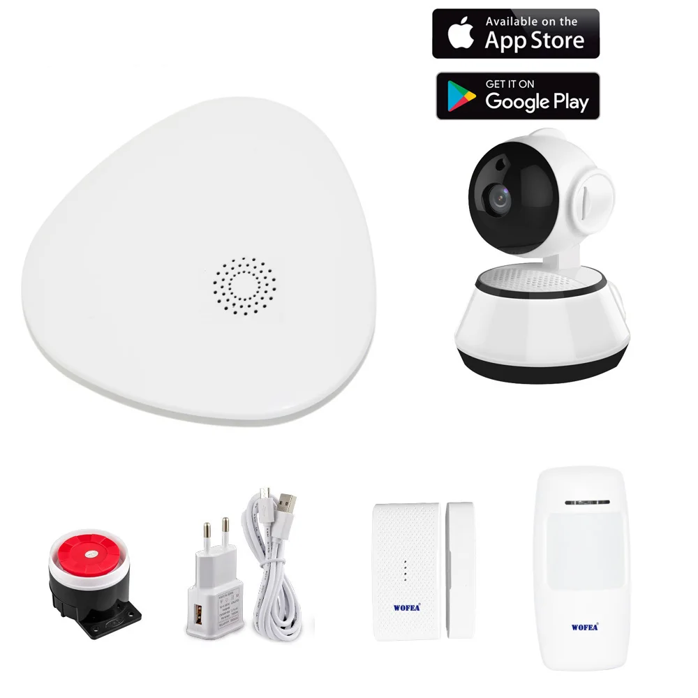 Домашняя система охранной сигнализации wofea с поддержкой Wi-Fi и push-уведомлениями