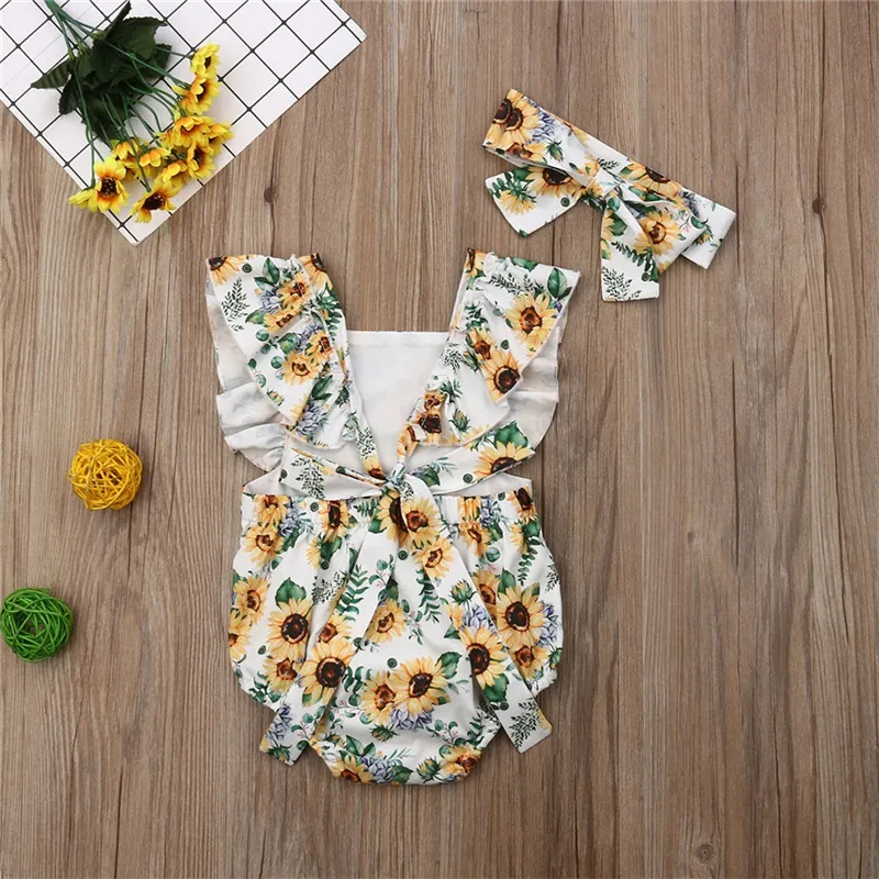 Emmababy Baby Girl Clothes Summer Bodysuits Sunflower +Bowknot Headband Newborn Clothing Fashion Sweet Baby girls Bodysuit
Emmababy Baby Girl Clothes Summer Bodysuits Sunflower +Bowknot Headband Newborn Clothing Fashion Sweet Baby girls Bodysuit