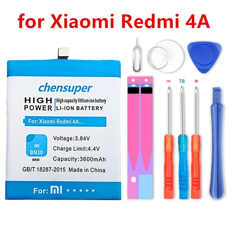 Аккумулятор BN30 для Xiaomi Redmi 4A Hongmi литий полимерная сменная батарея емкостью 3600
