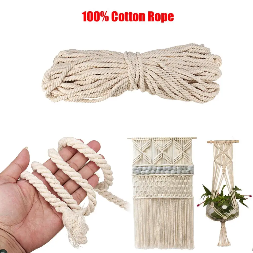 100% Natural Cotton Twisted Rope Macrame Rope DIY Craft Cord Spool Diameter 10MM
100% Natural Cotton Twisted Rope Macrame Rope DIY Craft Cord Spool Diameter 10MM