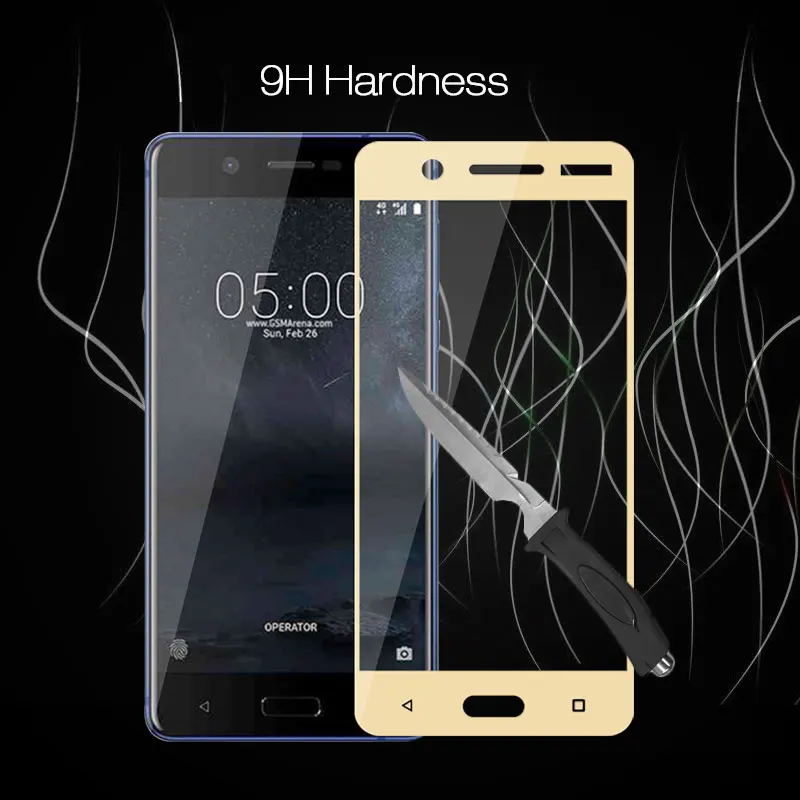 Защитная пленка для экрана телефона Nokia 5 полное покрытие закаленное стекло Nokia5