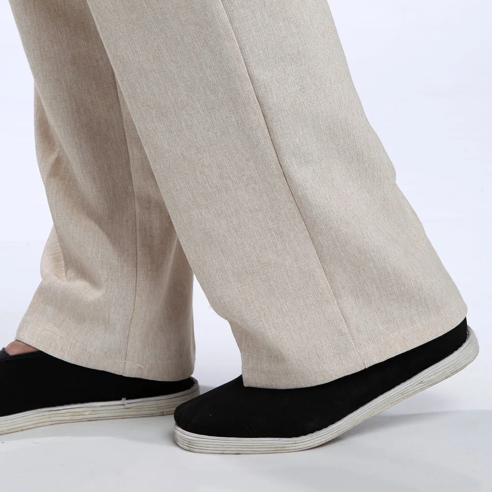 Beige New Summer Trousers Chinese Men's Cotton Linen Kung Fu Casual Pants with Pocket Size M L XL XXL XXXL 2352-15
Beige New Summer Trousers Chinese Men's Cotton Linen Kung Fu Casual Pants with Pocket Size M L XL XXL XXXL 2352-15