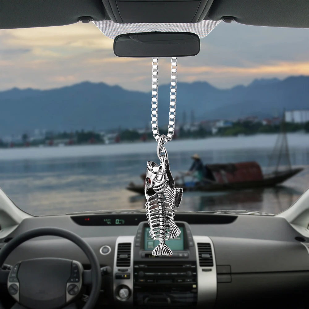 Catch the Fish Car Pendant Ornaments Go fishing Rearview Mirror Decoration Skeleton Hanging Automobiles Decor Accessories Gifts
Catch the Fish Car Pendant Ornaments Go fishing Rearview Mirror Decoration Skeleton Hanging Automobiles Decor Accessories Gifts