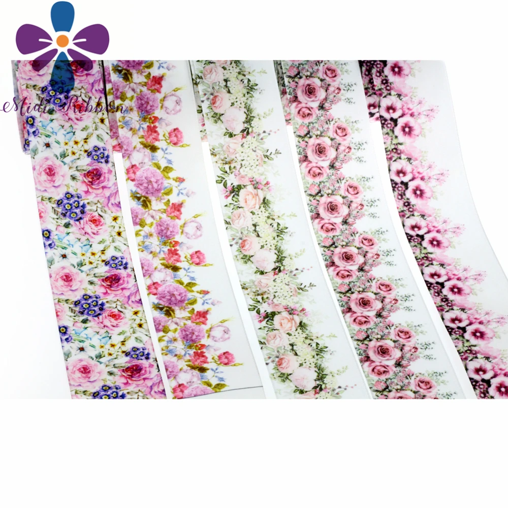 100yards/roll 1-1/2"38mm Spring Series Printed Single Face Satin Ribbon (Only Back is Stain) Flower Patterns DIY Gift Bowknots
100yards/roll 1-1/2"38mm Spring Series Printed Single Face Satin Ribbon (Only Back is Stain) Flower Patterns DIY Gift Bowknots