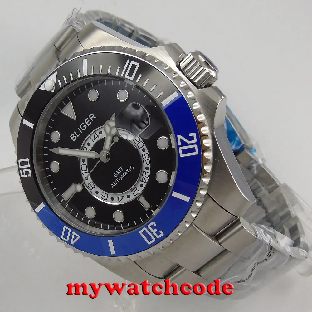 43 мм bliger черный циферблат ceramice bezel GMT сапфировое стекло автоматические мужские часы
43 мм bliger черный циферблат ceramice bezel GMT сапфировое стекло автоматические мужские часы