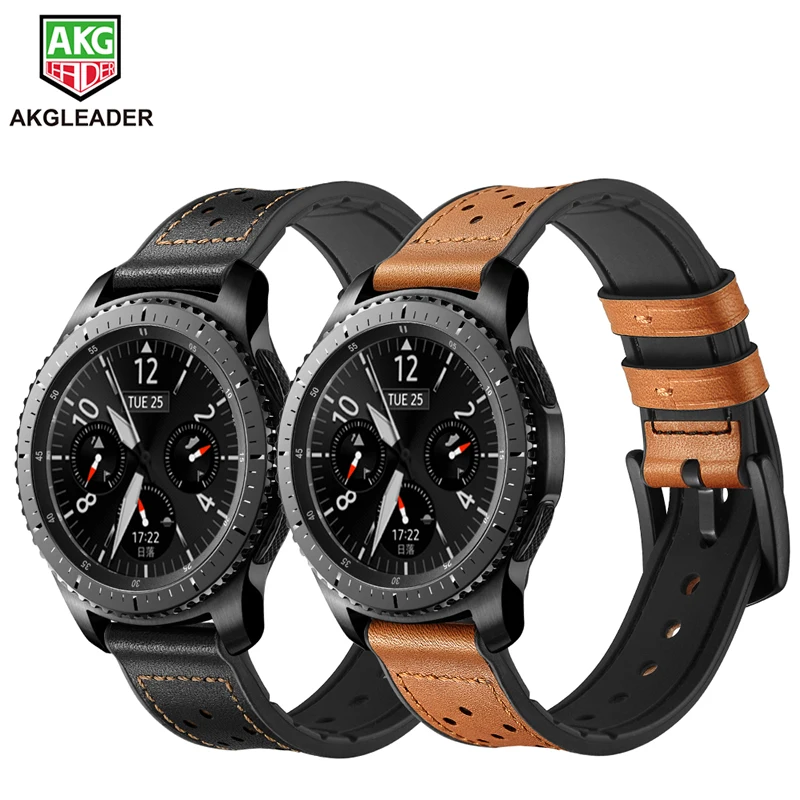 Watch Band For 22mm Samsung Gear S3 Pot Real Leather With Rubber Watch Strap For Huawei Watch 2pro Wrist Belt For Huami Amazfit
Watch Band For 22mm Samsung Gear S3 Pot Real Leather With Rubber Watch Strap For Huawei Watch 2pro Wrist Belt For Huami Amazfit