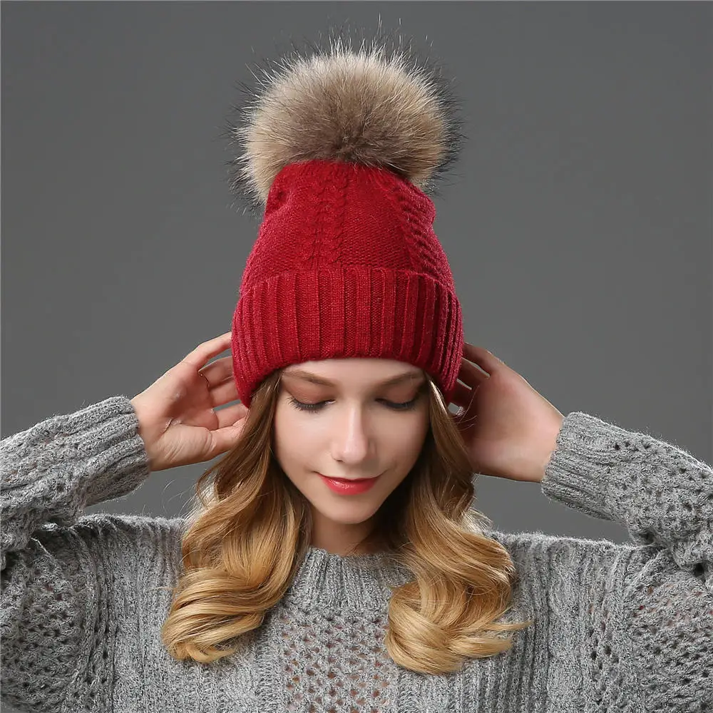 Angola Rabbit fur knitted hat with real fur pom pom hat Skullie beanie Wool winter hat for women female cap Female Beanies
Angola Rabbit fur knitted hat with real fur pom pom hat Skullie beanie Wool winter hat for women female cap Female Beanies