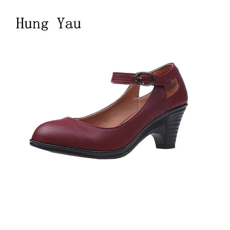 Women Shoes Casual Pump High Heels 6 CM Mary Janes Platform Woman Walking 2019 Spring Fashion Buckle Comfortable
Women Shoes Casual Pump High Heels 6 CM Mary Janes Platform Woman Walking 2019 Spring Fashion Buckle Comfortable